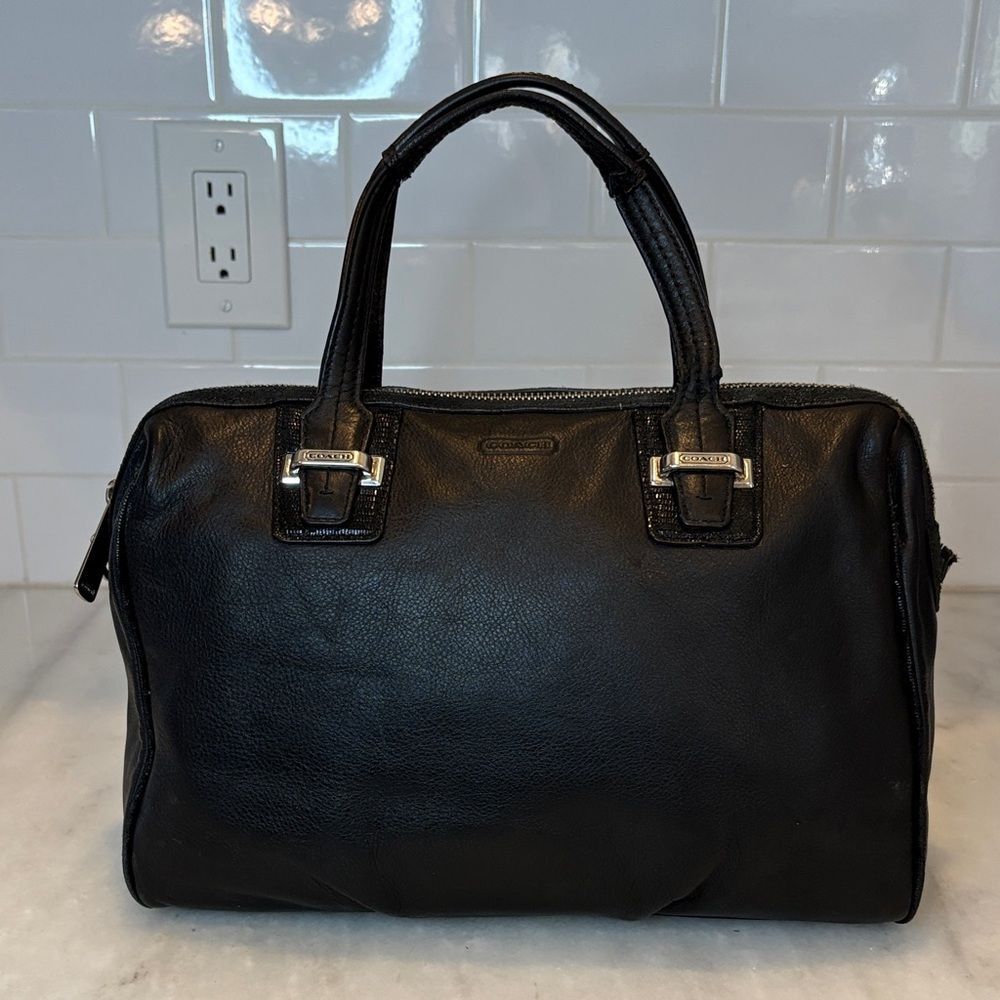 Coach Black Leather Satchel